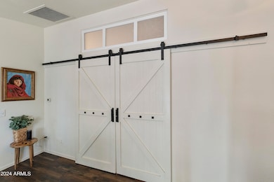 Barn door from Family room