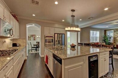 Upgraded kitchen with built-in wine refrigerator a
