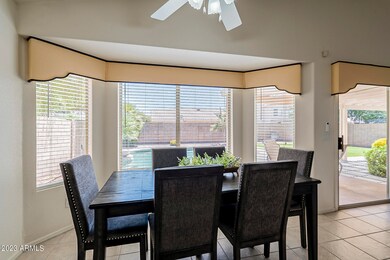 Dining area off kitchen is large