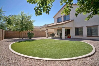 Synthetic grass in large backyard
