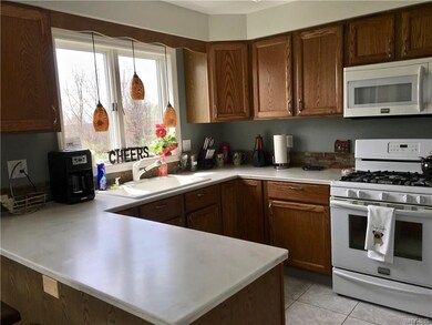Kitchen with view of the back acreage and wildlife