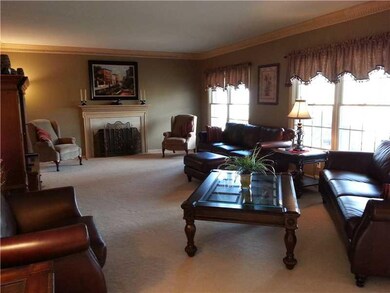 Family Room. Family room includes a gas fireplace.