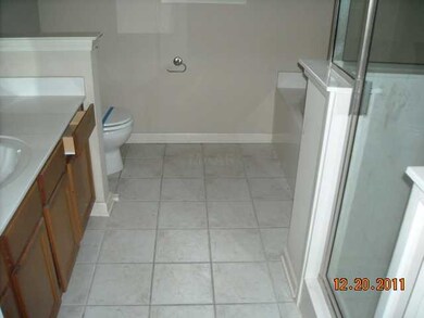 Separate jetted tub and shower stall.