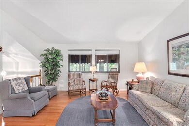 Beautiful wood flooring compliments the Cozy livin