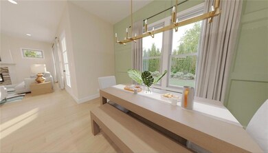 Dining space with plenty of natural light, light w