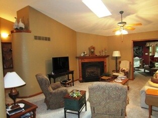 Large Living Room, vaulted ceilings, skylight, cei