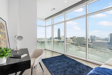 The secondary bedroom could also function as a workspace! This unit is a corner unit and has multiple picturesque views!