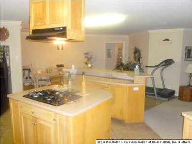 Kitchen toward the living room and breakfast area