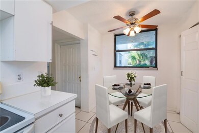 Virtually staged eat-in kitchen