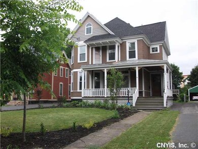 Exterior Front. The wrap-around front porch is com