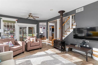 Living/family Room with Wood Stove