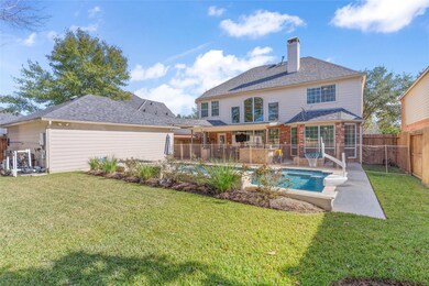 Oversized, detached garage.