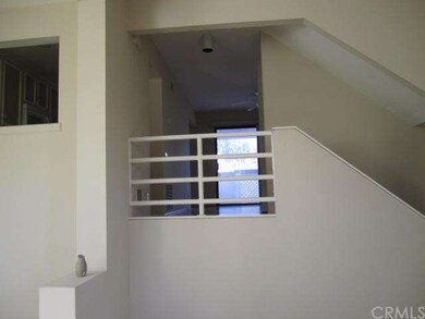 Family room looking up to dining area  