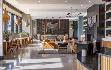 Community lobby featuring recessed lighting