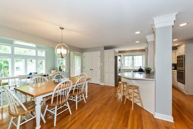 Fantastic eating area is part of this large kitche