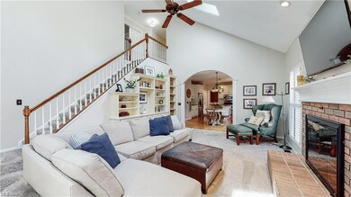 Built-ins and archway are great design touches and