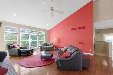 Vaulted ceilings and lots of natural light.