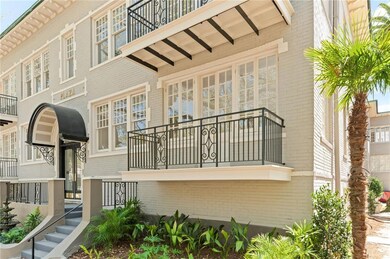 Private 2nd floor covered balcony facing St. Charl