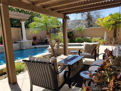 View of spacious patio