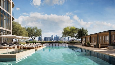 The Skyline Resort Pool and sundeck overlook the iconic Houston skyline. This serene area is thoughtfully designed with private cabanas, towel service, and outdoor grilling stations.