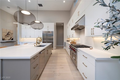 Kitchen with under cabinet range hood, premium app
