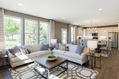 another view of the gathering room, looking back towards the kitchen, as shown in our former model in Lakeville