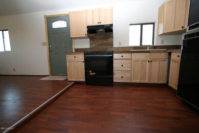 Kitchen toward front entry door