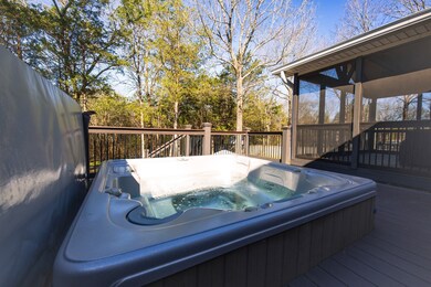 The hot tub seats six and is 91