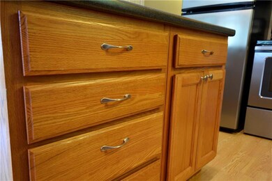 Kitchen island for even more storage.