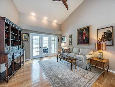 French Door Entry to Pool Lanai & Gorgeous Flooring