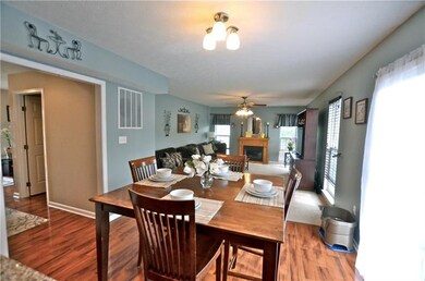 Kitchen is open to the family room