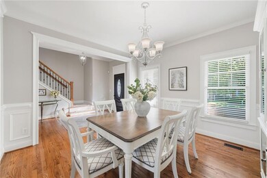 Formal, open dining area