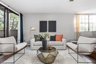Living room featuring wood finished floors