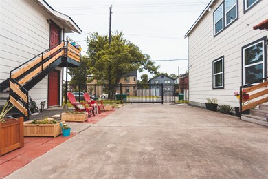 Spacious shared patio for outdoor seating