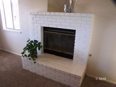 Living room fireplace
