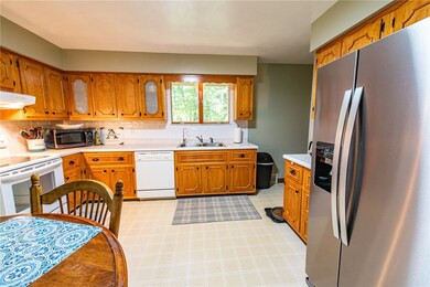Large kitchen with ample cabinet space.