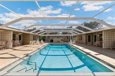 Fully screened community pool with unit lanai's/pa