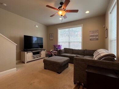Large Living Room With Ceiling Fan