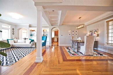 upstairs living room and dining room open concept