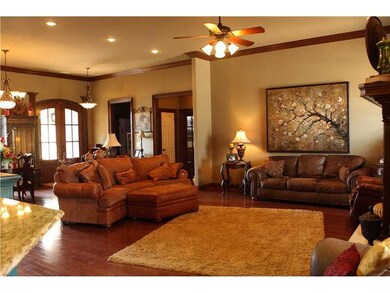 Living Room. Large open Living room with Hard wood flooring and Cathedral ceilings
