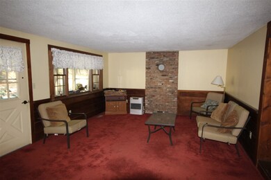Family room with wood stove hook up