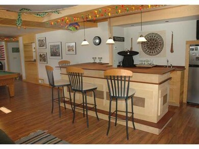 Basement Custom bar with sink & refrigerator