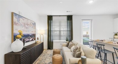 Living room featuring hardwood / wood-style floors