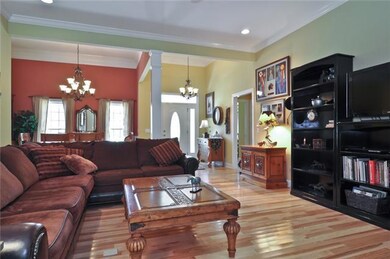 View from the patio door to the gorgeous foyer.