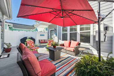 View of patio with an outdoor living space