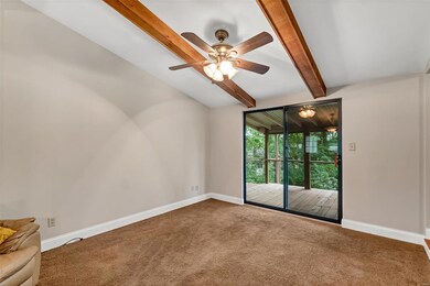 Vaulted ceiling in family room