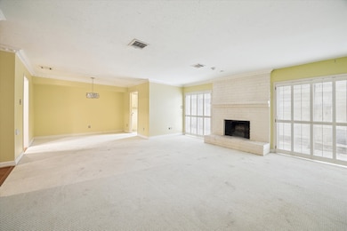 Bright and airy family room with large windows and