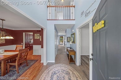 Entrance foyer with view of upper bridge.