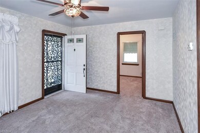 View from living room to 1st floor bedroom