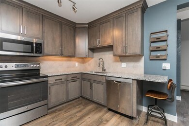 Remodeled kitchen. Quartz counters. Appliances sta